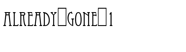 Already Gone 1 font preview