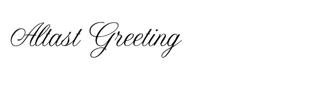AltastGreeting font preview