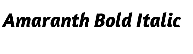 Amaranth Bold Italic font preview