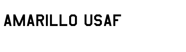 Amarillo USAF font preview
