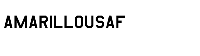 AmarilloUSAF font preview