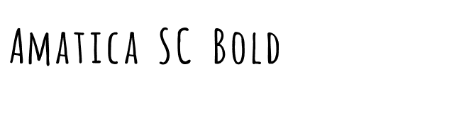 Amatica SC Bold font preview