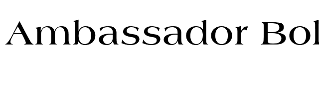 Ambassador Bold font preview