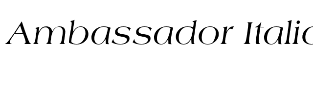 Ambassador Italic font preview