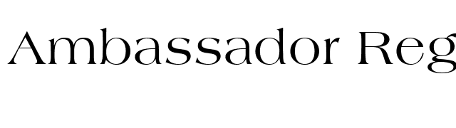 Ambassador Regular font preview