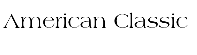American Classic font preview