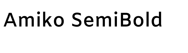 Amiko SemiBold font preview