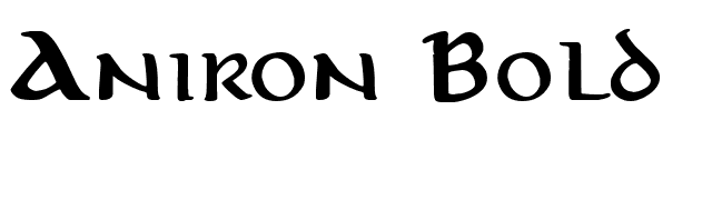 aniron-bold font preview