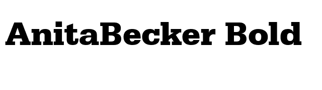 AnitaBecker Bold font preview