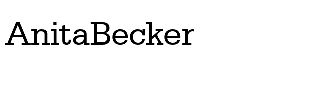AnitaBecker font preview