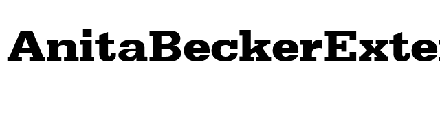 AnitaBeckerExtended Bold font preview