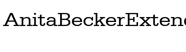 AnitaBeckerExtended font preview