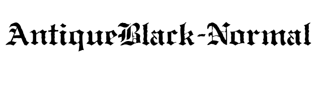 AntiqueBlack-Normal font preview