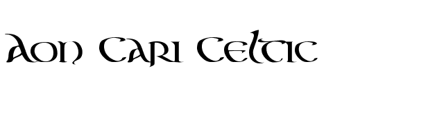Aon Cari Celtic font preview