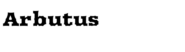 Arbutus font preview