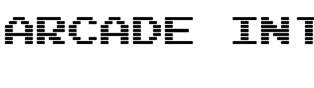 Arcade Interlaced font preview