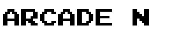 Arcade N font preview