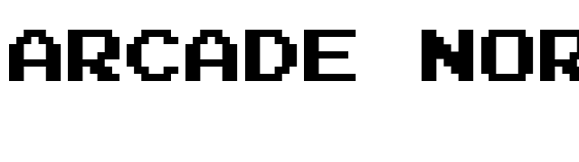 arcade-normal font preview