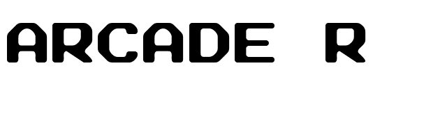 Arcade R font preview