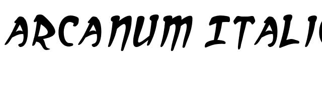 Arcanum Italic font preview