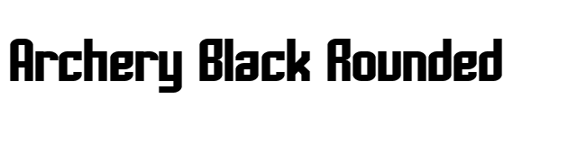 Archery Black Rounded font preview