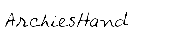 ArchiesHand font preview