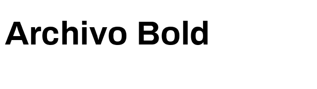 Archivo Bold font preview