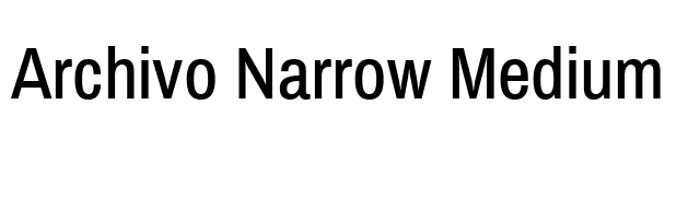 Archivo Narrow Medium font preview