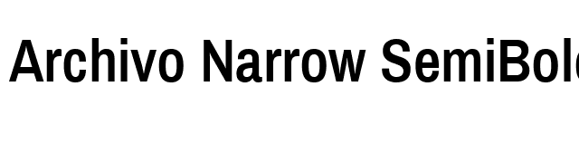 Archivo Narrow SemiBold font preview