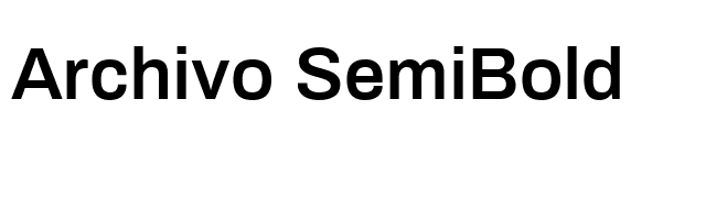 Archivo SemiBold font preview