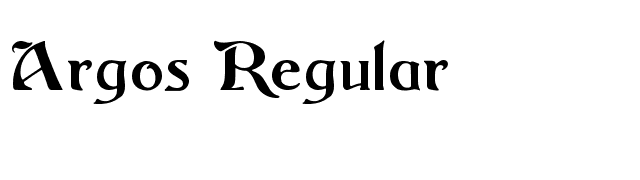 Argos Regular font preview