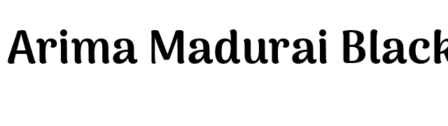Arima Madurai Black font preview