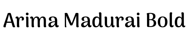 Arima Madurai Bold font preview