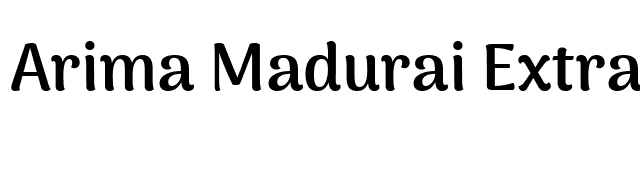 Arima Madurai ExtraBold font preview