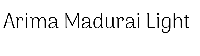Arima Madurai Light font preview