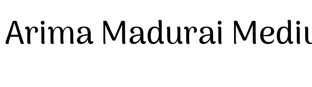 Arima Madurai Medium font preview