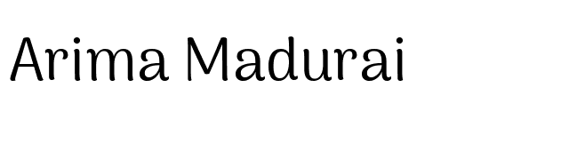 Arima Madurai font preview