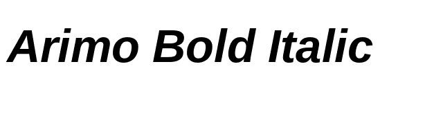 arimo-bold-italic font preview