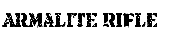 armalite-rifle font preview