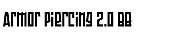 Armor Piercing 2.0 BB font preview