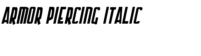 Armor Piercing Italic font preview