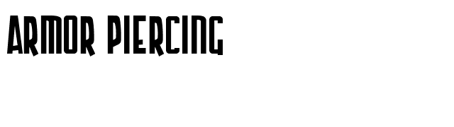 Armor Piercing font preview