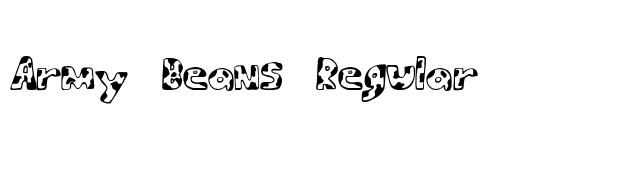 Army Beans Regular font preview