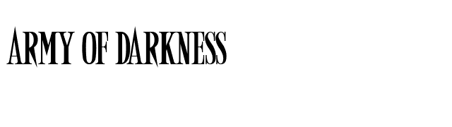 Army of Darkness font preview