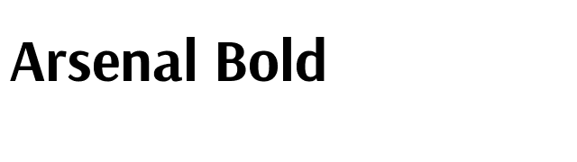 Arsenal Bold font preview