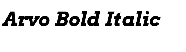 arvo-bold-italic font preview