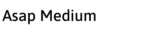 Asap Medium font preview