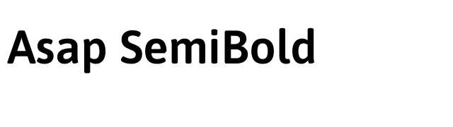Asap SemiBold font preview