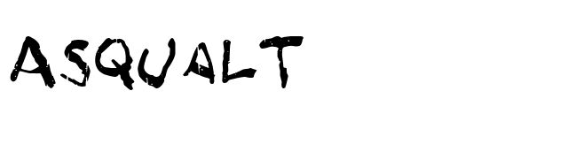Asqualt font preview