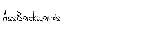AssBackwards font preview